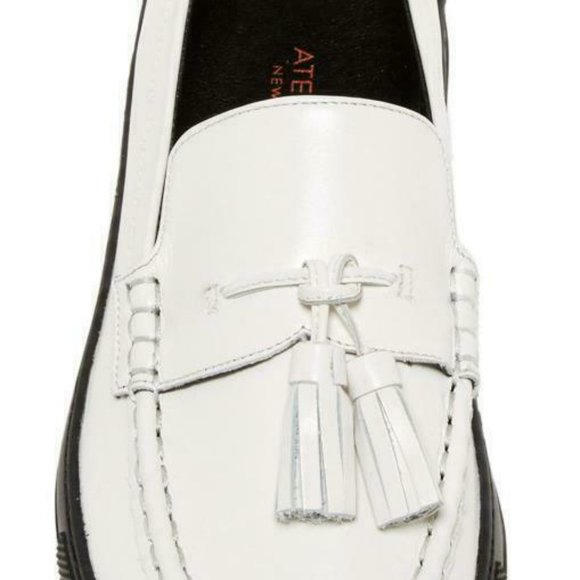NIB ATELJE 71 "Cole" White Nappa Leather Loafers with Tassels 7.5 - Picture 4 of 4